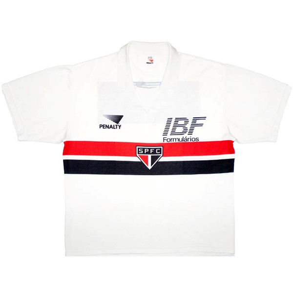 Thailande Maillot Football São Paulo PENALTY Domicile Retro 1991 Blanc